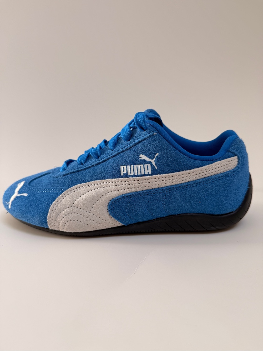 Puma Speedcat OG Blue Suede Sneakers with White Formstripe